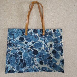 Nice variety blue print woven look bag - NEW